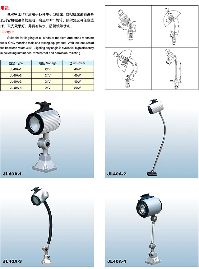 JL40A卤钨泡工作灯